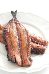 Japanese food, grilled Mirin seasoning Pacific saucy fish