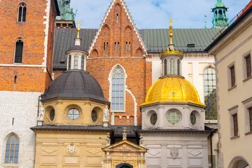 Zelfklevend Fotobehang Wawel hill with cathedral and castle in Krakow © k_samurkas