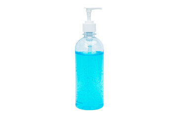 Alcohol gel for washing hand, Hand wash gel isolated on white background with clipping path .