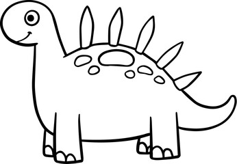 cute dinosaur prehistoric animal cartoon characters for coloring