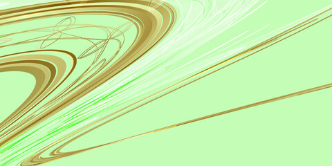 Luxury soft green background with gold lines