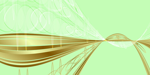 Luxury soft green background with gold lines
