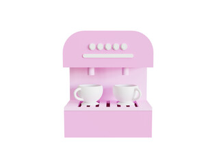 icon coffee machine isolated on a transparent background