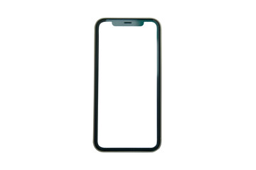 Mock up smart phone empty screen isolated with clipping path