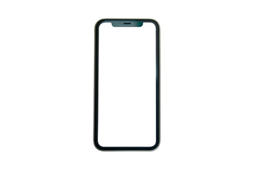 Mock up smart phone empty screen isolated with clipping path