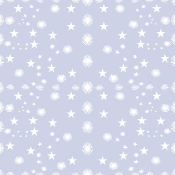 The decoration of snowflakes and stars on pastel color,celebration background