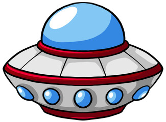 cute cartoon colorful spaceship rocket
