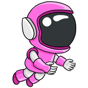 cute cartoon colorful astronaut