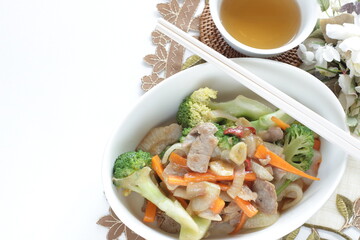 Chinese comfort food, Mixed vegetable and pork stir fried