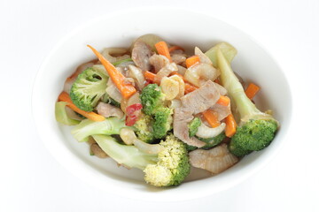Chinese comfort food, Mixed vegetable and pork stir fried
