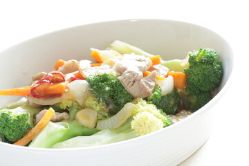 Chinese comfort food, Mixed vegetable and pork stir fried