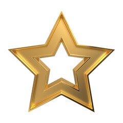 Fototapeta premium gold star on white background