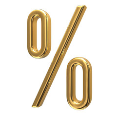 gold percent symbol