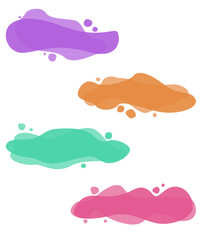 Set of colorful spots in the form of blots for web and app design. Vector graphic.