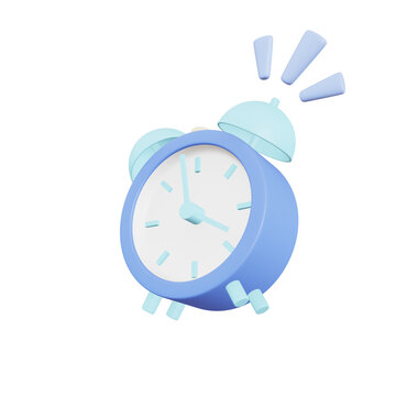 3d alarm clock icon. Simple 3d illustration.