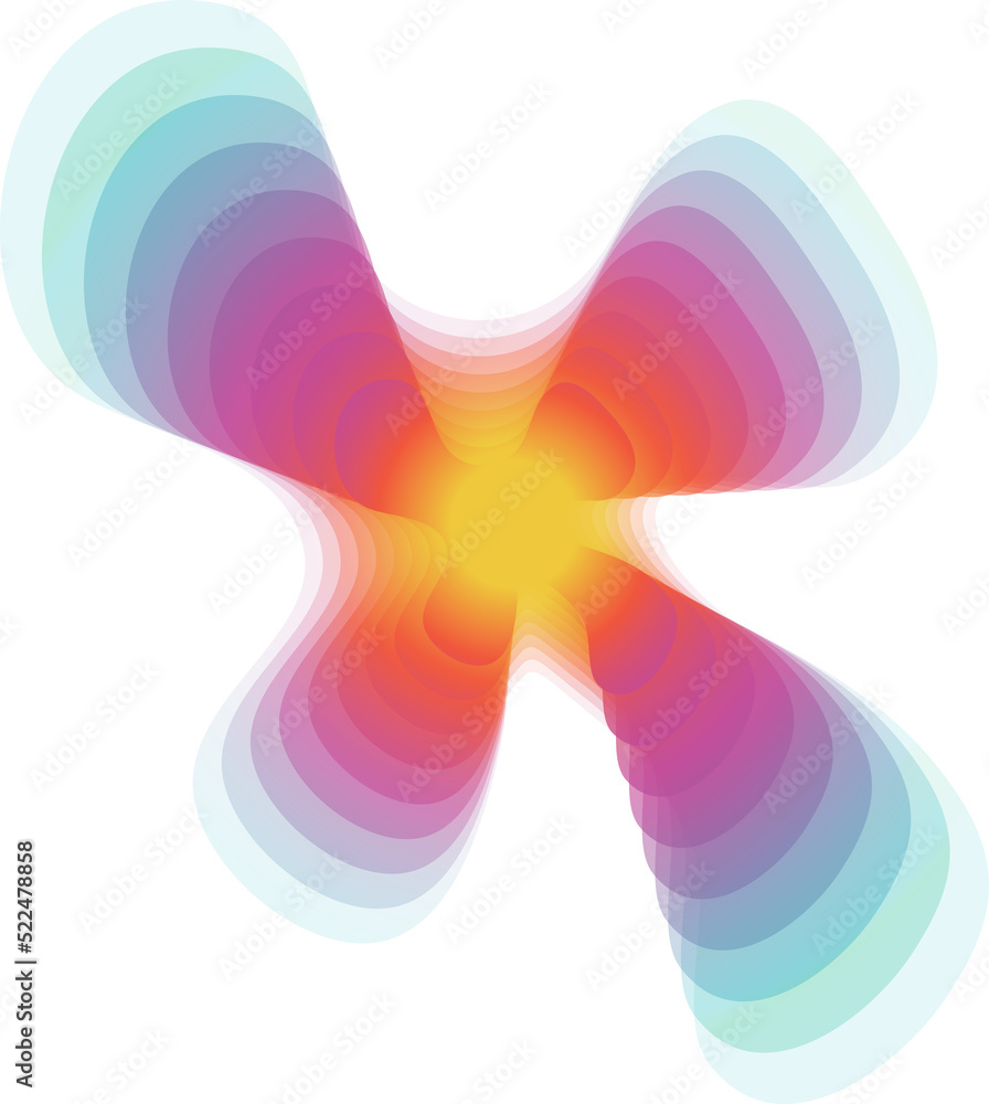 Aufkleber abstract free form colorful pattern background.