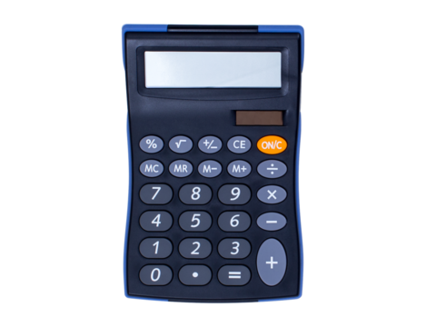 Black Calculator isolated