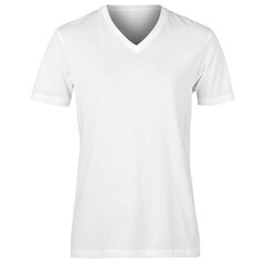 Realistic White unisex t shirt front and back mockup, Cutout.