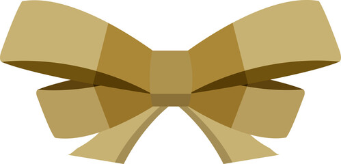 Gold ribbon png file for birthday or celebration, Christmas and Valentine elements.