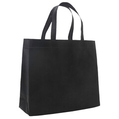 Black fabric canvas bag mockup, Cutout.