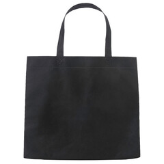 Black fabric canvas bag mockup, Cutout.