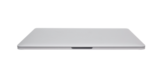 Closed laptop mockup, Cutout.