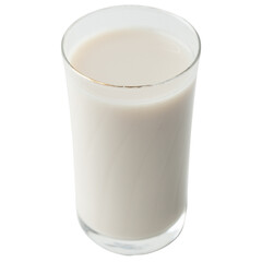Milk in the glass mockup, Cutout.