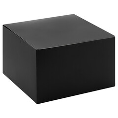 Black box product packaging mockup, Cutout.