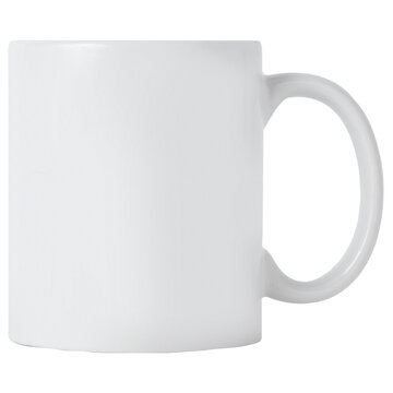 White mug cup mockup, Cutout.
