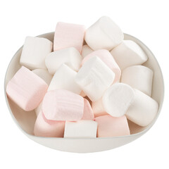 Marshmallow in bowl mockup, Cutout.