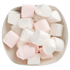 Marshmallow in bowl mockup, Cutout.