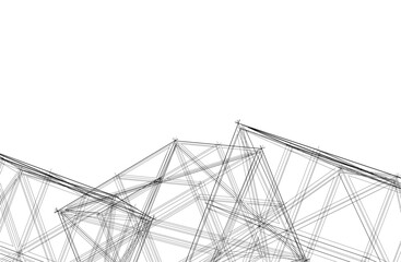 abstract architecture vector 3d illustration