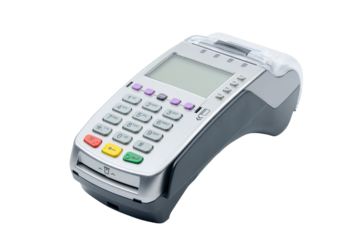 EDC machine or electronic data capture machine isolated on white background with clipping path