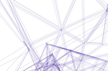 abstract architecture vector 3d illustration