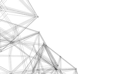 abstract architecture vector 3d illustration