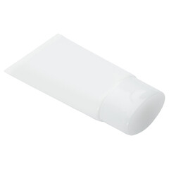 White plastic cream tube or gel product mockup, Cutout.