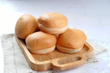 Fresh homemade burger buns
