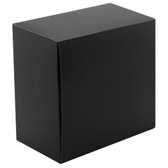 Black box product packaging mockup, Cutout.