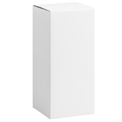 White box tall shape product packaging mockup, Cutout.