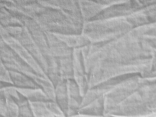 crumpled white fabric texture for background