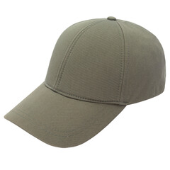 Green baseball cap mockup, Cutout.