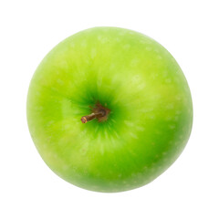 Ripe whole green apple, Cutout.