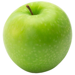 Ripe whole green apple, Cutout.