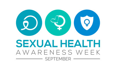 Vector illustration on the theme of World sexual health week observed each year on September 04th poster, card, background design.