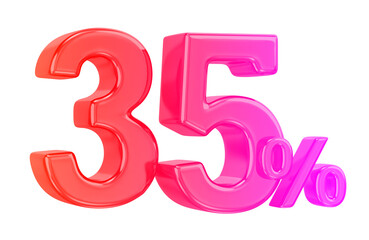 Naklejka premium 3d number render