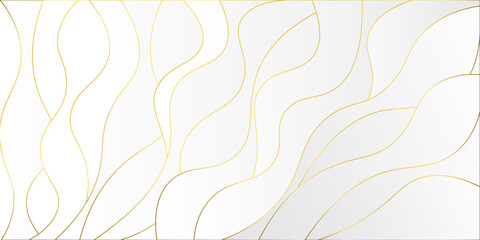 White futuristic gold pattern abstract background with wavy shape, white abstract use for business, corporate, institution, poster, template, party, festive, seminar, advertising, vector, illustration