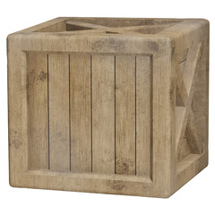 boxed crate wooden PNG 3d illustration