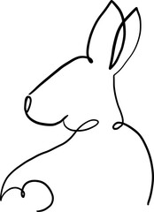 Chinese New Year 2023, the year of the rabbit, red and gold line art characters, simple hand-drawn Asian elements with craft (Chinese translation: Happy Chinese New Year 2023, year of the rabbit).