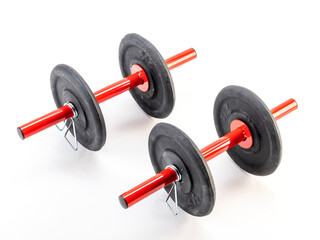 Super giant sports, gym. bodybuilding. Dumbbell.
