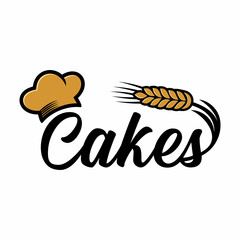 Cakes premium quality design logo, cakes logo, cakes vector, cakes lettering logo